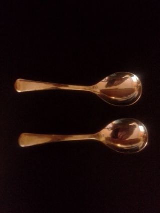 Vintage Silverplate Bouillon / Mustard Spoon - Made In Sheffield England photo