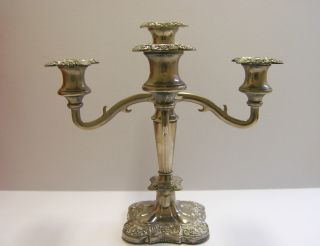 Silver Plated Candelabra; 5 Candles; Made In England photo