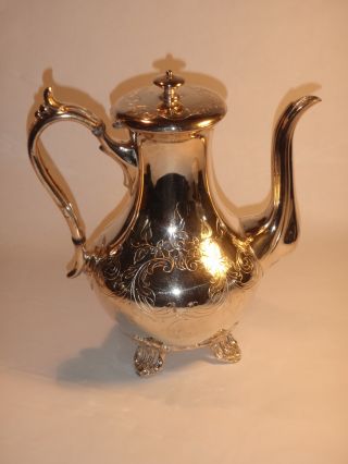 Delicate Silverplated Sheffield Tea Pot - photo