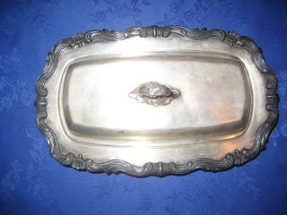 1959 Wm.  A.  Rogers Silver Butter Dish photo