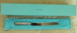 Tiffany & Co.  Sterling Silver & Stainless Steel Bread Cake Knife 12.  5 In photo