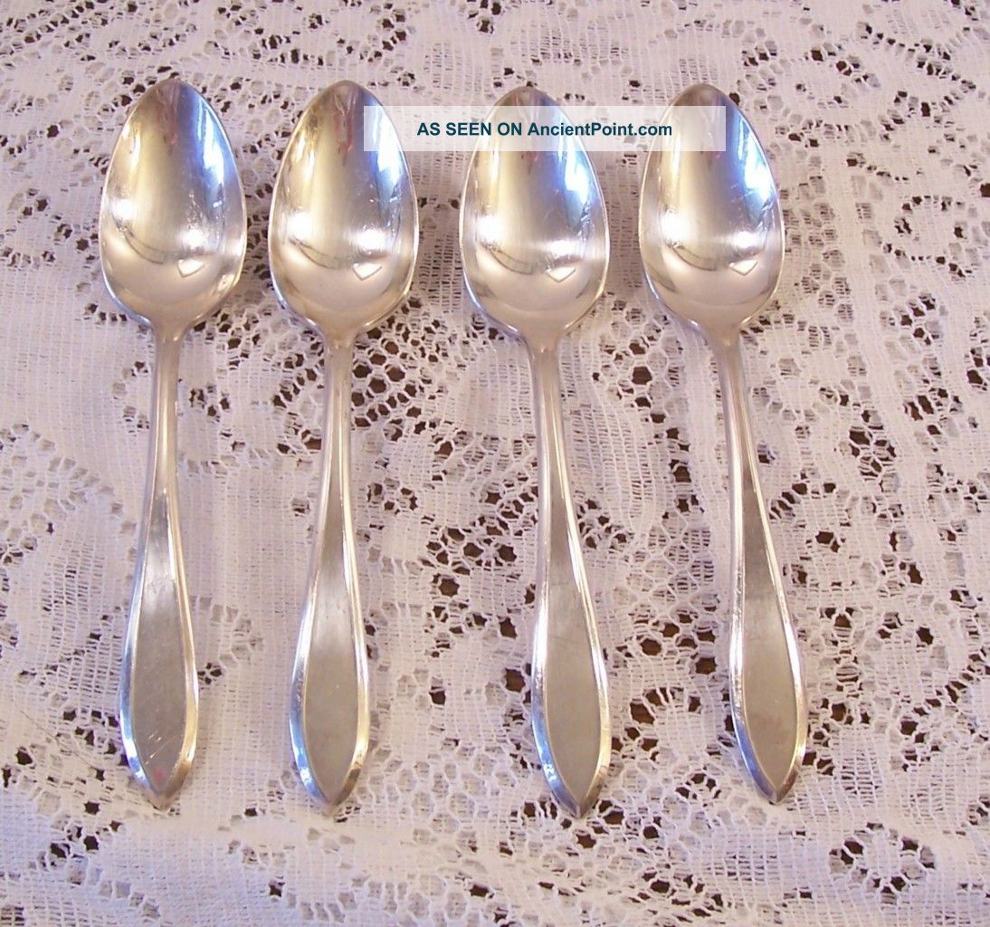 Lot 4 Rogers Lufberry 1915 Silverplate Teaspoons Oneida/Wm. A. Rogers photo