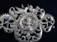 Antique Silver Plated Ornate Cherub/birds Dress Buckle 5 Inches In All Buckles photo 1