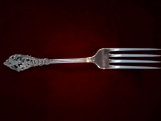 Vintage 1887 Trianon Pierced Sterling Silver Dinner Fork 7 7/8 