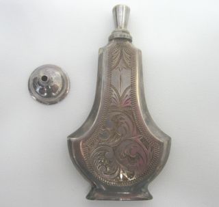 Vintage Sterling Silver Perfume Bottle W/funnel And Fitted Box photo