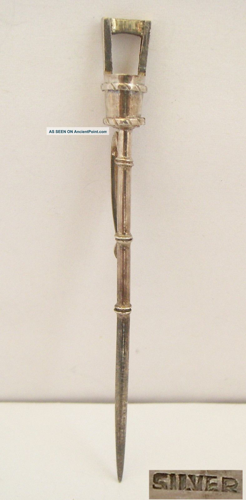 Sterling Silver Chinese Style Bucket Cocktail Sticks C1920 Other photo