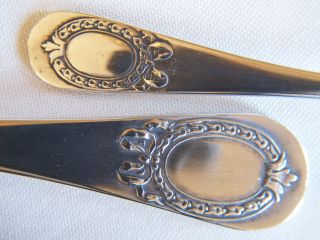 Early Xxthc.  Flatware For 12 Rubans Cartouche Pattern Compatible W/ Christofle photo
