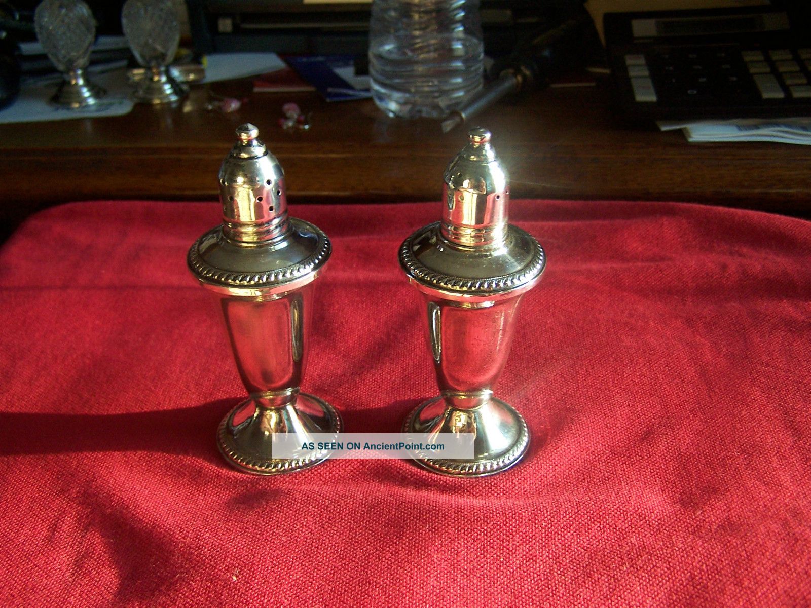 Antique Sterling Silver Salt & Pepper Shakers Salt & Pepper Shakers photo