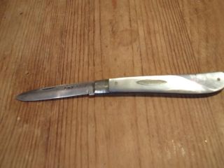 Sterling Silver And Mother Of Pearl Fruit Knife photo