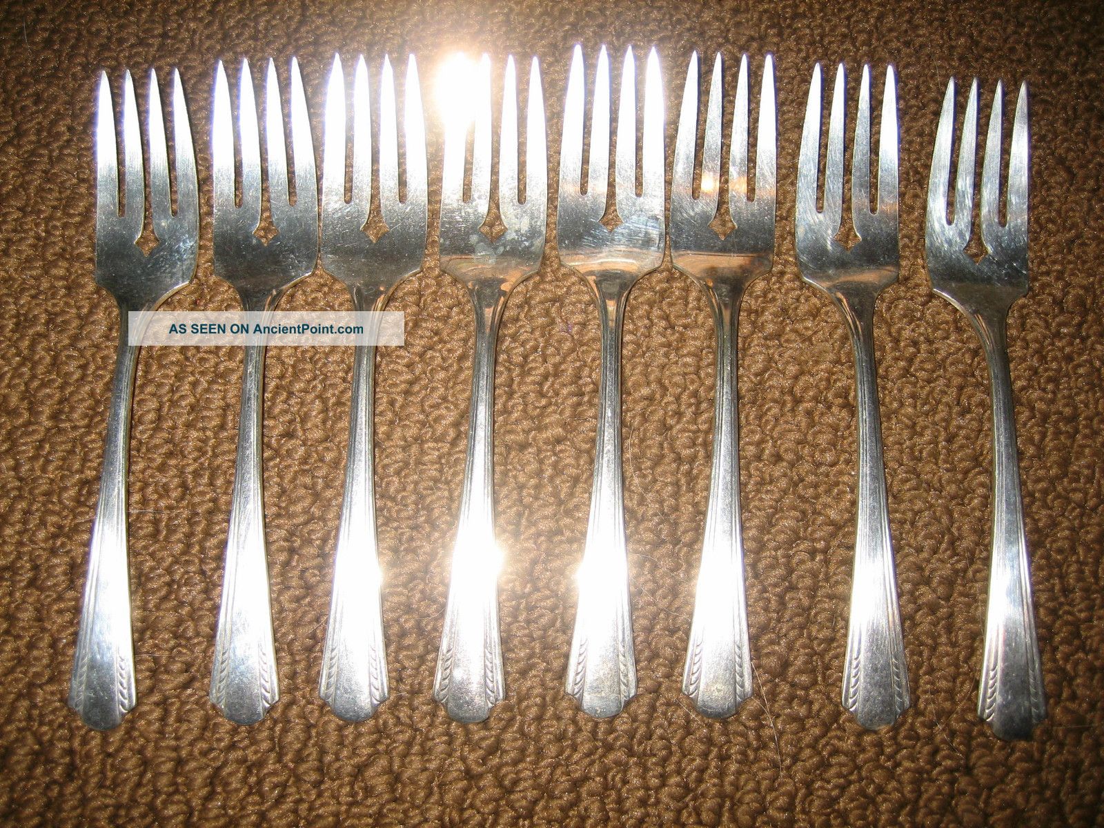 Vintage Carlton Silverplate Salad Forks Flatware Sheffield photo