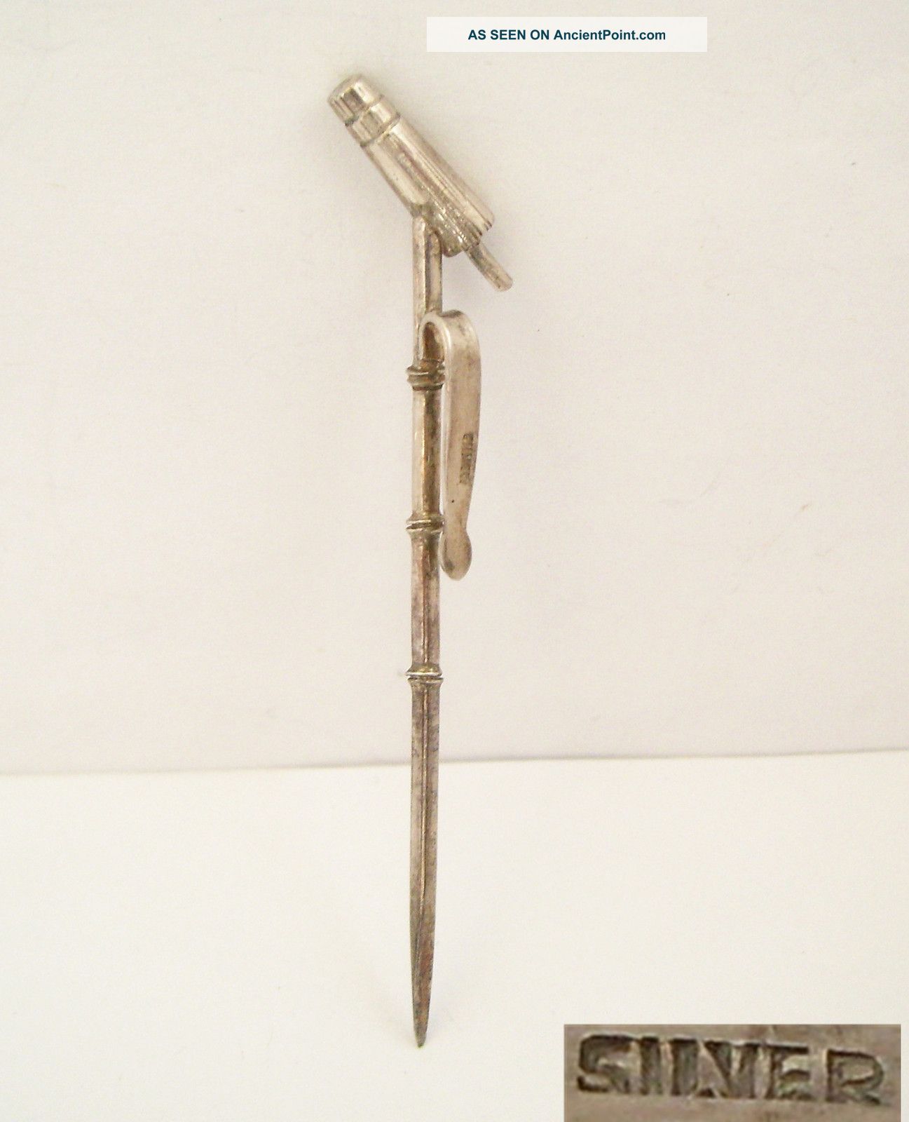 Sterling Silver Chinese Style Umbrella Cocktail Sticks C1920 Other photo