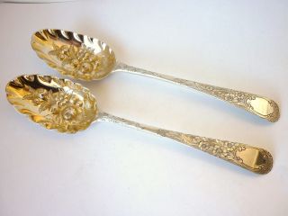 Stunning Georgian Silver Berry Spoons London 1773 photo