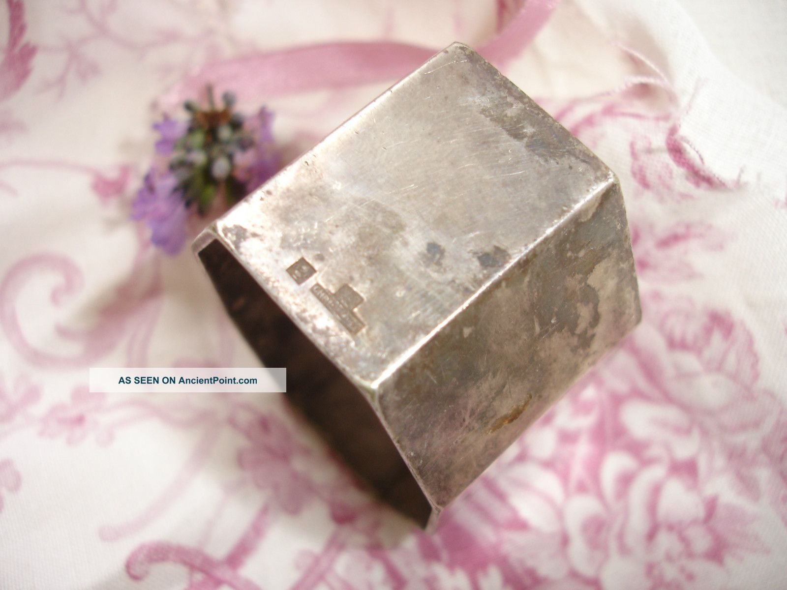 Vintage French Silver - Plated Christofle Napkin Ring Napkin Rings & Clips photo