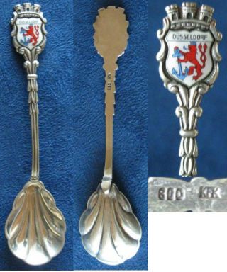 Souvenir Spoon - 800 Silver - Dusseldorf photo