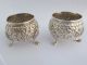 Excuisite Pair Of Antique Eastern Solid Silver Salt Cellers Salt & Pepper Shakers photo 2