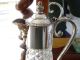 Vintage 1930 ' S Glass Claret Jug With Silver Plated Mounts Falstaff Silver Plate Vases & Urns photo 1
