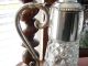 Vintage 1930 ' S Glass Claret Jug With Silver Plated Mounts Falstaff Silver Plate Vases & Urns photo 4