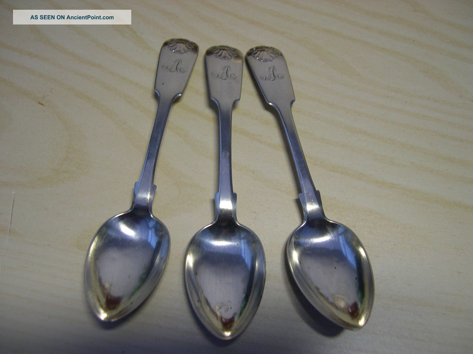 3 Georgian Silver Tea Spoons C1793 Newcastle Other photo