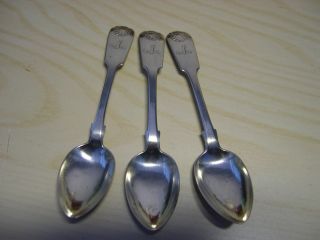 3 Georgian Silver Tea Spoons C1793 Newcastle photo