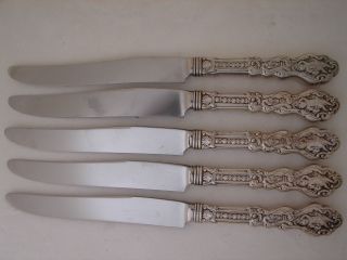 5 Ss Dinner Knives In Versailles 1888 (gorham) - 