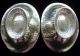 Antique Silver Pair Ellis Barker Pierced Bowls Reticulated Design Oval England Bowls photo 3