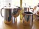 Vintage Early 1950 ' S Silver Plated Three Piece Coffee Set National Plate England Tea/Coffee Pots & Sets photo 1