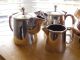 Vintage Early 1950 ' S Silver Plated Three Piece Coffee Set National Plate England Tea/Coffee Pots & Sets photo 4