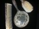 Ornate Vintage Gorham Chantilly Silverplate Vanity Set Hand Mirror Brush Comb Other photo 1