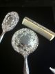 Ornate Vintage Gorham Chantilly Silverplate Vanity Set Hand Mirror Brush Comb Other photo 4