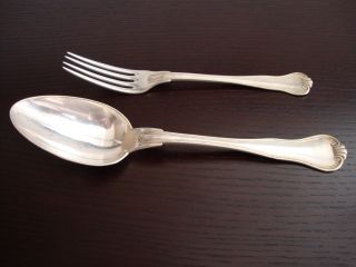 Christofle Antique Silver Spoon And Fork Marked See The Photos photo
