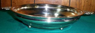Vintage English Silver Mfg Corp Silver Plate Footed Serving Bowl photo