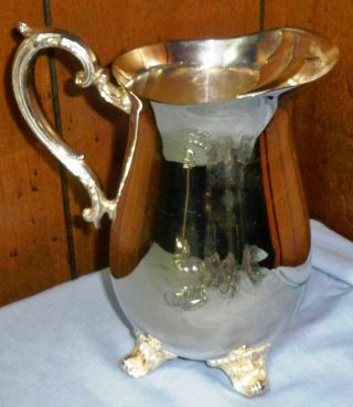 Vintage Gorham E P Silverplate Footed Water Pitcher photo