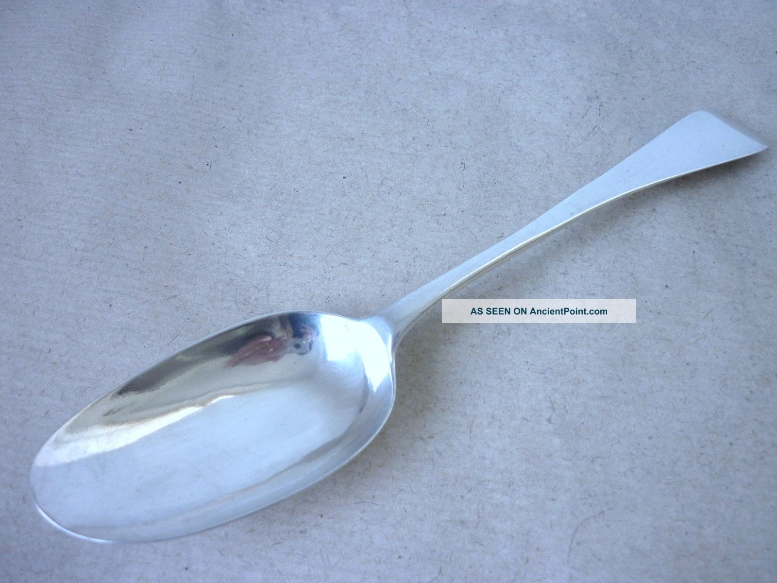 Rare George Ii Silver Rat Tail Table Spoon London 1722 Other photo