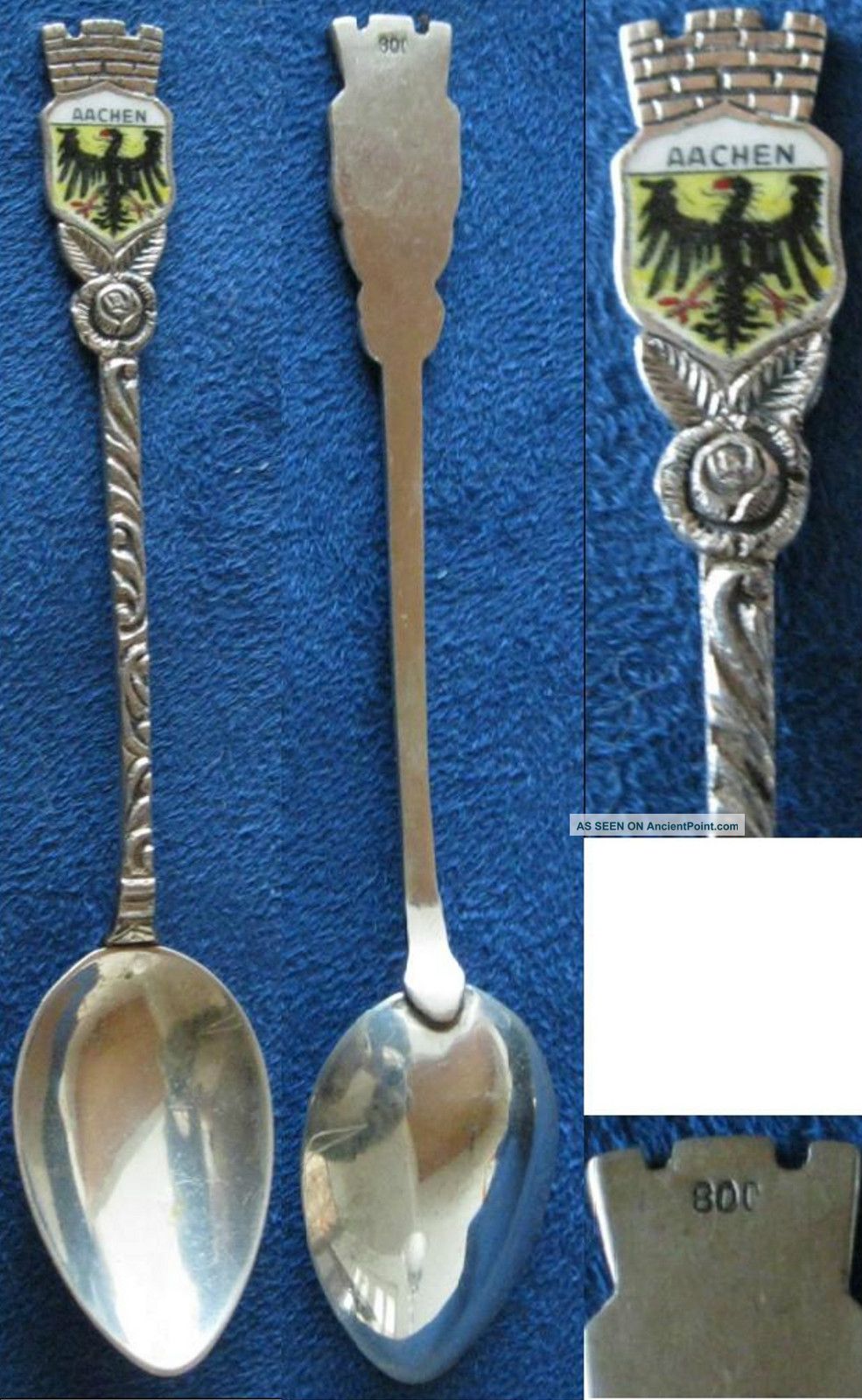Souvenir Spoon - 800 Silver - Aachen Silver Alloys (.800-.899) photo