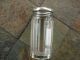Art Nuveau Antique Crystal Powder Jar With Sterling Silver Shaker And Lid Other photo 1