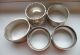 Small Lot 5 Solid Silver Napkin Rings 1908 - 1961 Not Scrap Napkin Rings & Clips photo 3