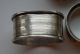Small Lot 5 Solid Silver Napkin Rings 1908 - 1961 Not Scrap Napkin Rings & Clips photo 4