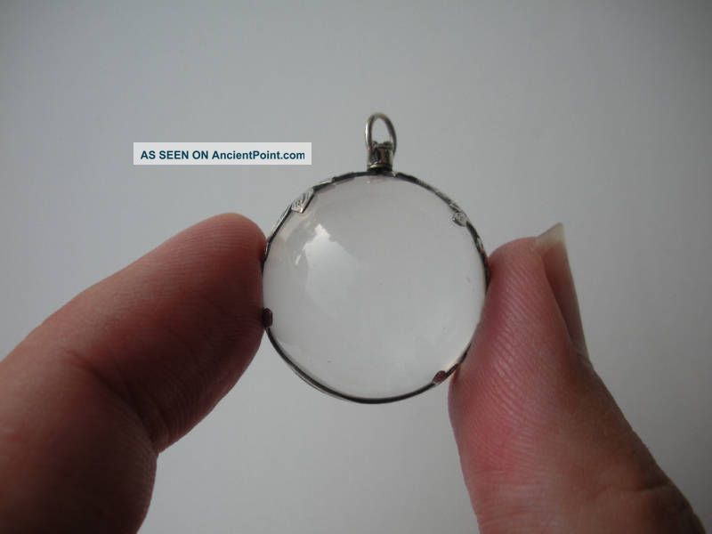 Viking Victorian Crystal Ball Silver Pool Light Pendant Other photo