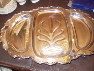 Webster Wilcox Silverplate Meat Tray.  Made In Usa photo