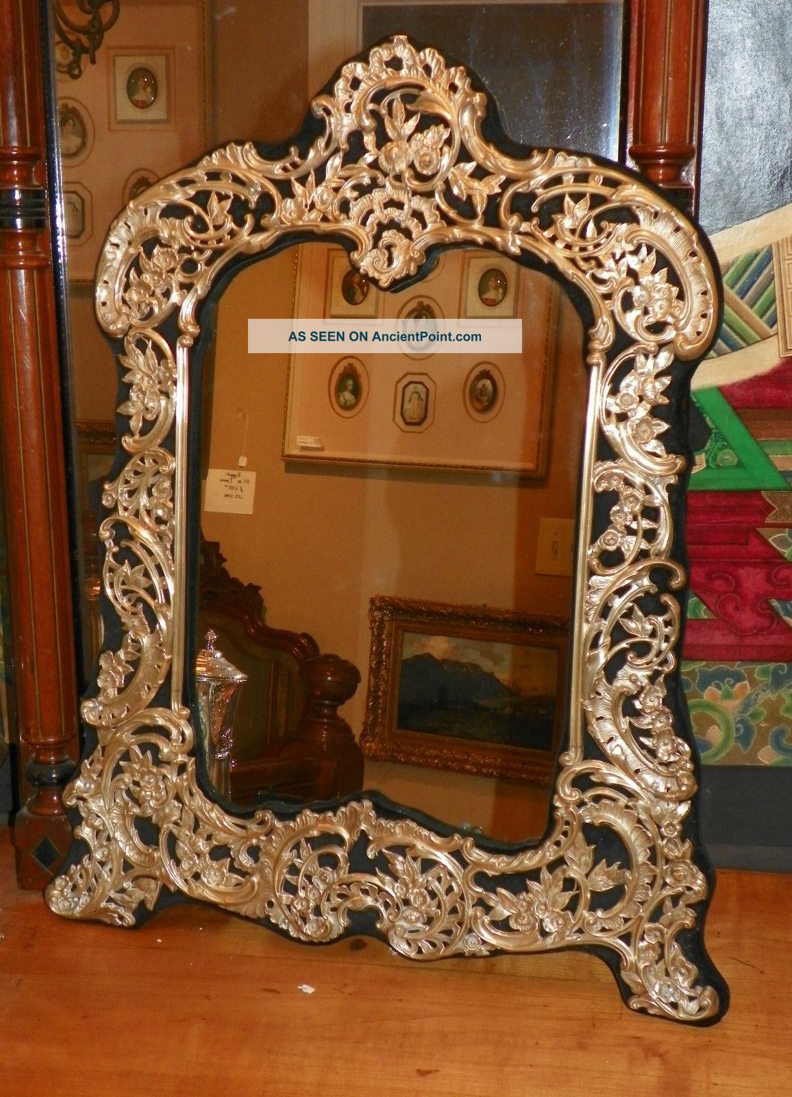 Wall Mirror.  Dominick & Haff Sterling Silver.  Circa 1900. Other photo