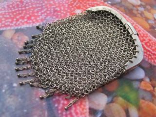 French Silver Plated Mesh Coin Purse 19thc 39g photo