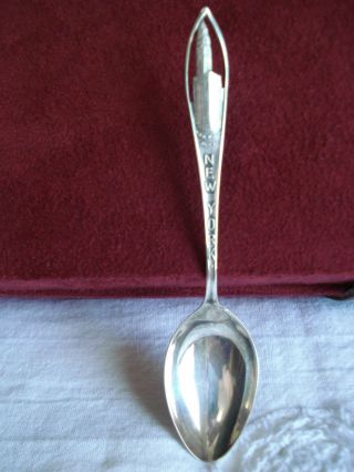 Antique Sterling Silver New York Souvenir Spoon photo