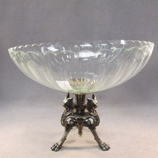 Great French Cristofle Silverplate & Glass Centerpiece As/4316 photo
