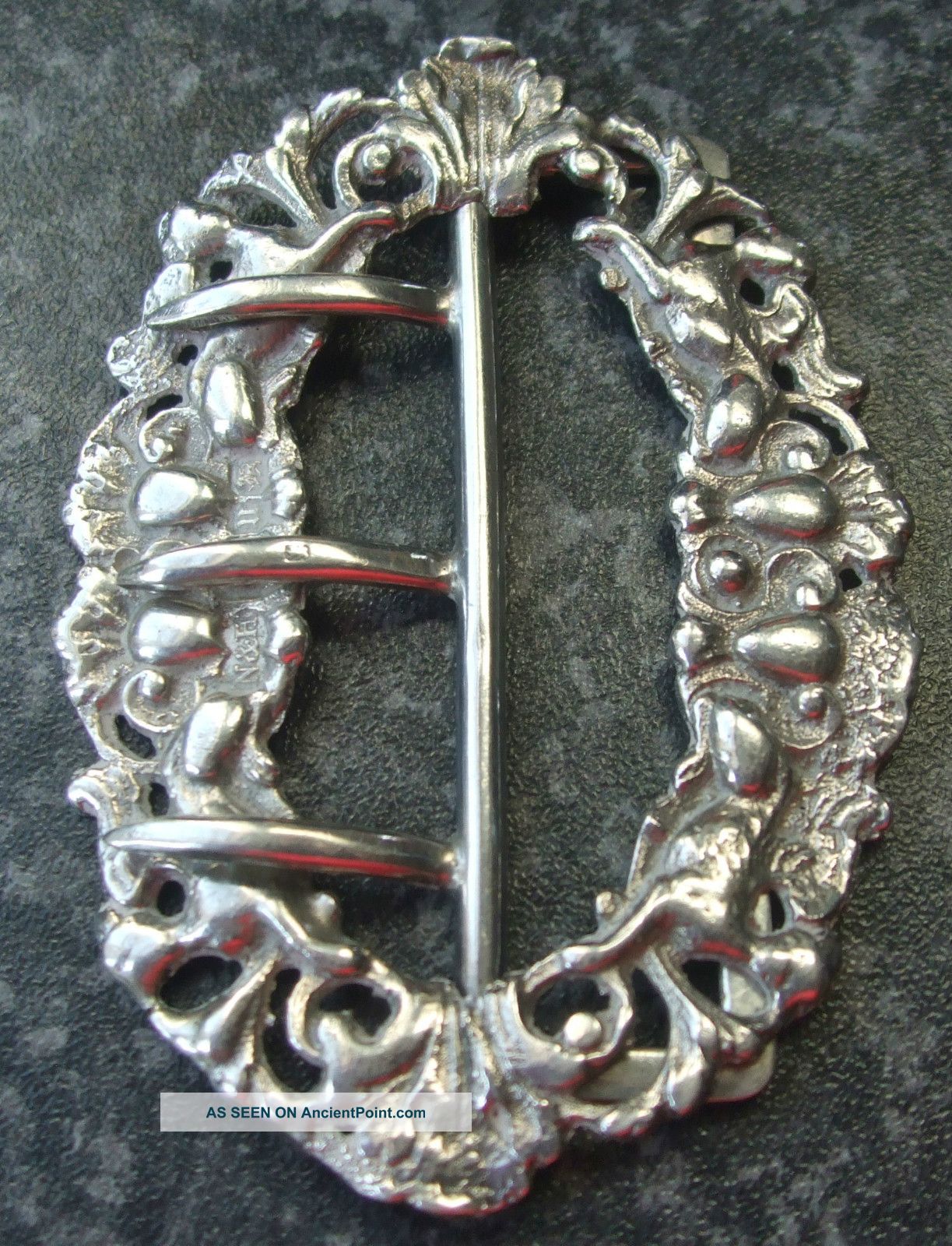 Antique Victorian 1894 H/m Sterling Silver Buckle Other photo