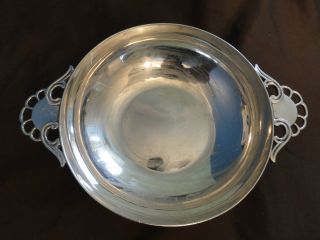 Large English Quaich Sterling Silver - Pierced Handle Made In London 1945 photo