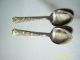 Wood & Hughes Luxembourg (2) Teaspoons - Sterling - Mono.  Script M E M Other photo 2