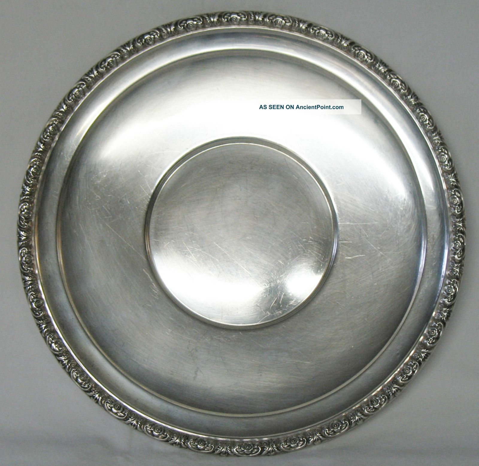 Prelude International Sterling Silver Stepped Tray Charger Plate No Mono Other photo