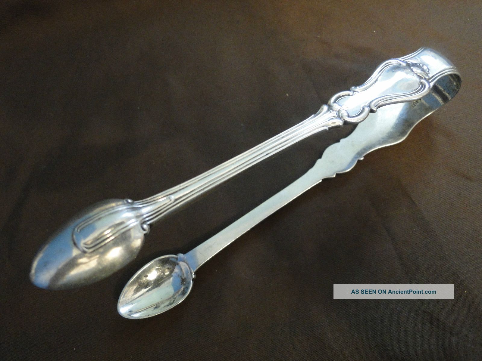 Albert Pattern Sugar Tongs Sterling Silver Made In London 1848 By E.  Eaton Other photo