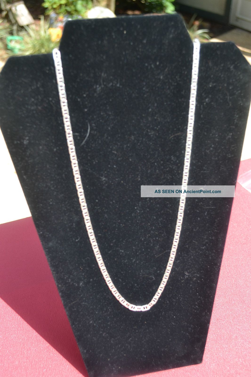 Sterling Silver Necklace - Italian Link Chain - (24 Inches) Other photo