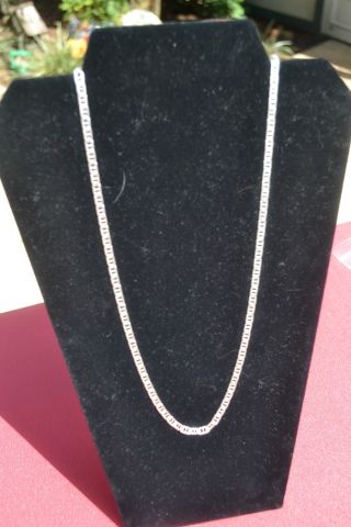 Sterling Silver Necklace - Italian Link Chain - (24 Inches) photo